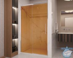 Дверь в нишу Vincea Stella 120 профиль хром, стекло янтарь VDS-1ST120GS