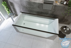 Акриловая ванна 1Marka Neo 170x75 (2 стекла матовое серое)