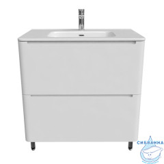 Тумба с умывальником, напольная, 80 см, белая, Edifice, IDDIS, EDI80WFi95K