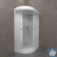 Душевая кабина Тритон Коралл R 120х80 А профиль белый, стело лайт Щ0000068946