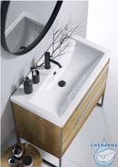 Тумба Aqwella Fargo 70 с раковиной Фостер 70 дуб балтийский