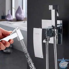 Встраиваемый смеситель с гигиеническим душем Gappo G7207-1 (хром)