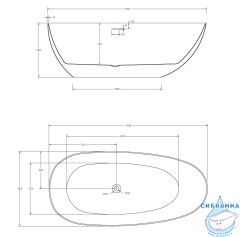 Акриловая ванна Abber 170х85 AB9211