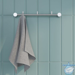 Планка на 3 крючка, нержавеющая сталь, Petite, хром матовый, IDDIS, PETSSS3i41