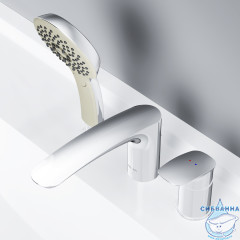 Смеситель для ванны на борт AM.PM  Inspire V2.0 F50A01300 с аксессуарами (сатин)