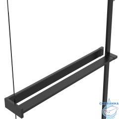 Walk-in Vincea Walk In HS 90 профиль черный, стекло прозрачное VSW-1HR900CLB