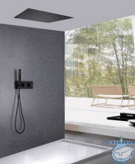 Душевая система Abber Daheim AF8255B 500 1 режим (черный матовый)