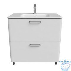 Тумба Iddis Brick 80 белый глянец с раковиной 80 BRI80WFi95