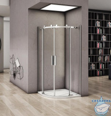 Душевое ограждение Bas Altair R-TD-100-C-CH профиль хром, стекло прозрачное (без поддона)