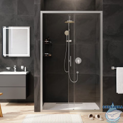 Дверь в нишу AM.PM Gem W90G-120-1-195MT 120 см профиль хром, стекло прозрачное