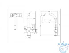 Смеситель для кухни с подключением фильтра Bravat Palace F729261CP-RUS