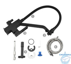 Смеситель для кухни Gappo G4317-6 (черный матовый)