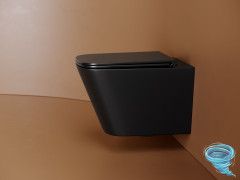 Унитаз подвесной безободковый Ceramicanova Union Rimless CN4009TMB с сиденьем быстросъемным Soft Close (микролифт)