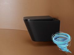 Унитаз подвесной безободковый Ceramicanova Union Rimless CN4009TMB с сиденьем быстросъемным Soft Close (микролифт)