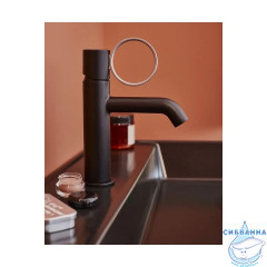  Смеситель для раковины Jacob Delafon Vivienne Signature E38682-LB1-BL (черный/серебро)