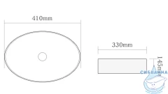 Раковина на столешницу 41 см SantiLine SL-1016MB