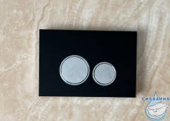 Кнопка смыва Charus Bagliore FP.330.BLACK.10 черное стекло