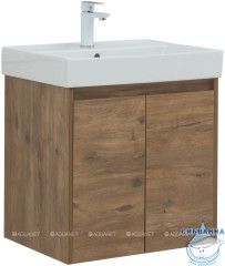 Тумба Aquanet Nova Lite 60 с раковиной Латина 60 дуб рустикальный 