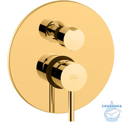 Встраиваемый смеситель для ванны Paffoni Light LIG018HGSP (золото брашированное медовое)