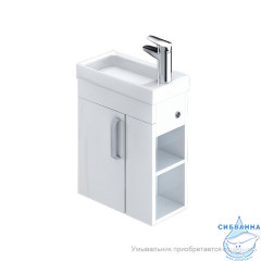 Тумба подвесная, 40 см, полки справа, белая, TORR, IDDIS, TOR40WRi95. Подходит умывальник 0014000U28