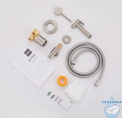 Смеситель ABBER Emotion AF8825SP с гигиеническим душем, сатин