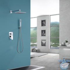 Душевая система Abber Weiss Insel 250 1 режим AF8018W (хром/белый)