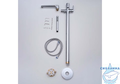 Смеситель для ванны напольный Aquatek Ника AQ1845CR (хром)