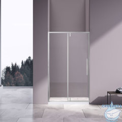 Дверь в нишу Vincea Slim-N 120 профиль хром, стекло прозрачное VDP-4SN120CL