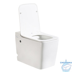 Унитаз приставной импульсный Abber Rechteck AC1212P с сиденьем Soft Close (микролифт) (белый)