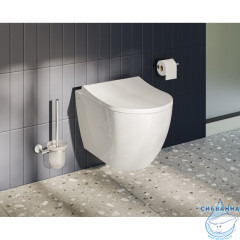 Инсталляция Vitra с кнопкой смыва в комплекте с безободковым унитазом Vitra Mia c сиденьем Soft close (микролифт) 9856B003-7200