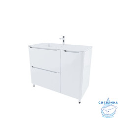 Тумба с умывальником, напольная, 100 см, белая, Edifice, IDDIS, EDI10WFi95K