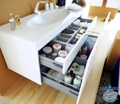 Тумба Aqwella Clarberg Dune 100 белый глянец с раковиной Elegance 100