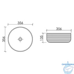  Раковина на столешницу 36 см Ceramicanova Element CN6073MB (черный матовый)