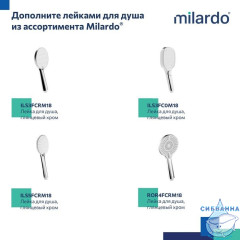 Шланг для душа, ПВХ, 1,6 м, Essential, Milardo, 180P16SM19