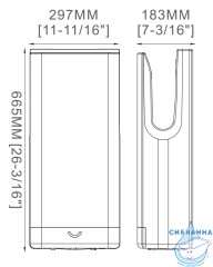 Высокоскоростная автоматическая сушилка для рук SantiLine SL-8004 (черный матовый)