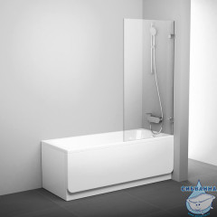 Шторка для ванны Ravak BVS1 80 профиль хром, стекло прозрачное