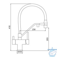 Смеситель для кухни Gappo G4395-66 (черный матовый)