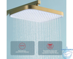 Душевая система Raglo 320 1 режим R02.24.03 (сатин золотой)