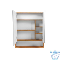 Зеркальный шкаф Viant Мальта 80 белый/дуб вотан VMAL80-ZSH