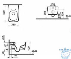  Унитаз подвесной безободковый Vitra Metropole 7672B003-0075 с сиденьем Soft Close (микролифт)