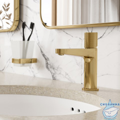 Смеситель для раковины Wasserkraft Ems 7603 (глянцевое золото)