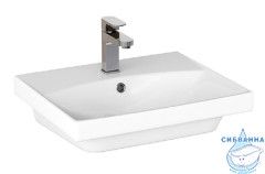 Тумба Aquanet Палермо 60 белый глянец с раковиной Moduo 60 