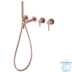 Смеситель для ванны встраиваемый ABBER Wasser Kreis AF8130MRG (розовое золото матовое)