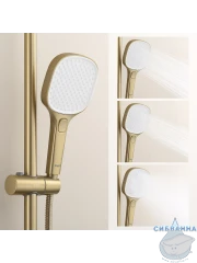 Душевая система Raglo 320 1 режим R22.26.03 (сатин золотой)