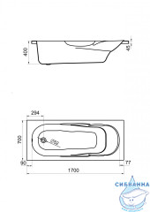 Ванна акриловая Santek Касабланка М 170х70 с ножками