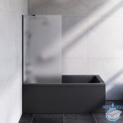 Шторка для ванны AM.PM Gem  80x140 профиль черный, стекло матовое W90BS-080-140BM