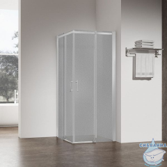 Душевое ограждение Veconi Rovigo 100x100 профиль хром, стекло рифленое RV50CH-100100-02-C8 (без поддона)