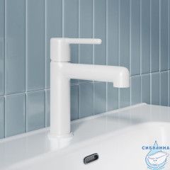 Cмеситель для умывальника, белый матовый, Эйгер (Aiger), IDDIS, AIGWT00i01