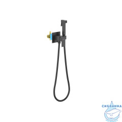 Смеситель с гигиеническим душем Aquatek Либра AQ1022MB (черный матовый)
