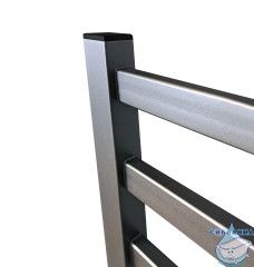 Полотенцесушитель электрический Indigo Oktava Slim (с таймером) 50х80 графит (с возможностью скрытого подключения, подключение R/L)